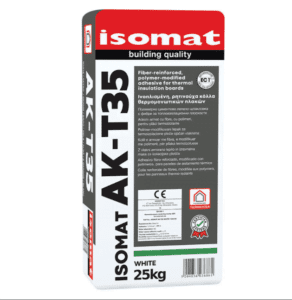 ISOMAT AK-T35 Ινοπλισμένη, ρητινούχα, τσιμεντοειδής κόλλα θερμομονωτικών πλακών.