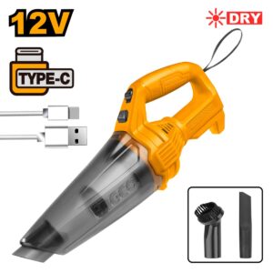 Σκούπα Αυτοκινήτου με Ενσωματωμένη Μπαταρία 12V Li-Ion +Καλώδιο USB Type-C