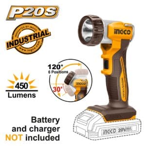 Φακός Εργασίας Μπαταρίας 20V Li-Ion SOLO 450 lumens