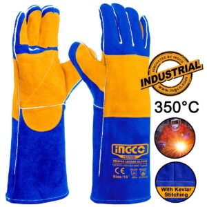 Γάντια Δερμάτινα Μακριά Ηλεκτροσυγκολλητών L-XL 16" 350°C