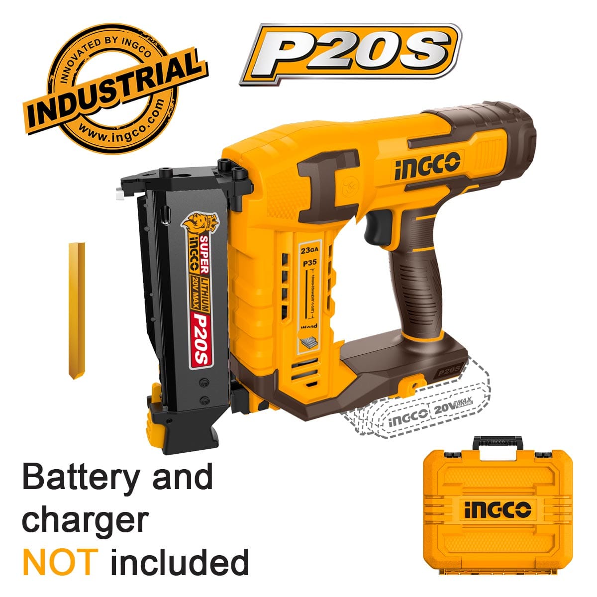 CBNLI3603-1 Καρφωτικό Μπαταρίας 20V Li-Ion με Ακέφαλο Καρφιά SOLO