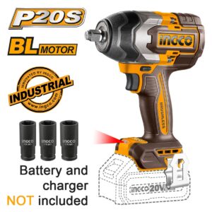 INGCO Μπουλονόκλειδο Κρουστικό Μπαταρίας