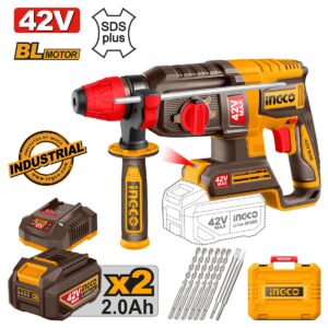 Πιστολέτο Περιστροφικό Κρουστικό Σκαπτικό Μπαταρίας 42V Li-Ion 2.5J 26mm