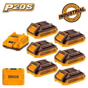 Μπαταρίες 6 τεμ. 2.0Ah + Φορτιστής 2Αh + Βαλίτσα Σετ 8 τεμ.